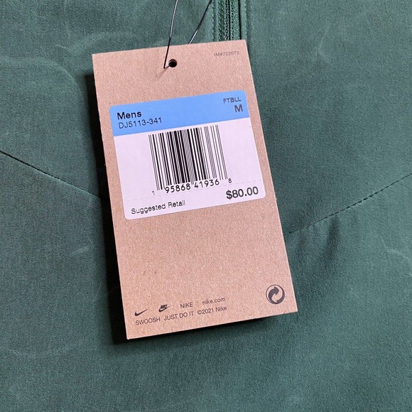 Nike Football Coach 1/4 Zip Pullover SS Wind Shirt Mens M Green DJ5113-341 New - Picture 5 of 14